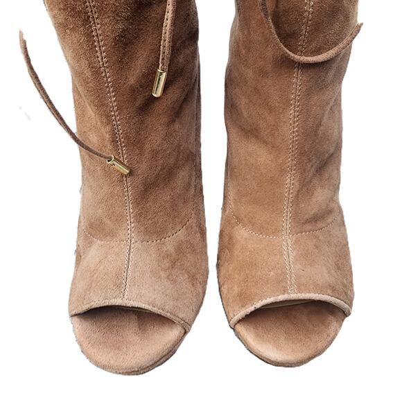 Steve Madden Cavalier Suede Peep Toe Ankle Booties 7.5 - Picture 4 of 10